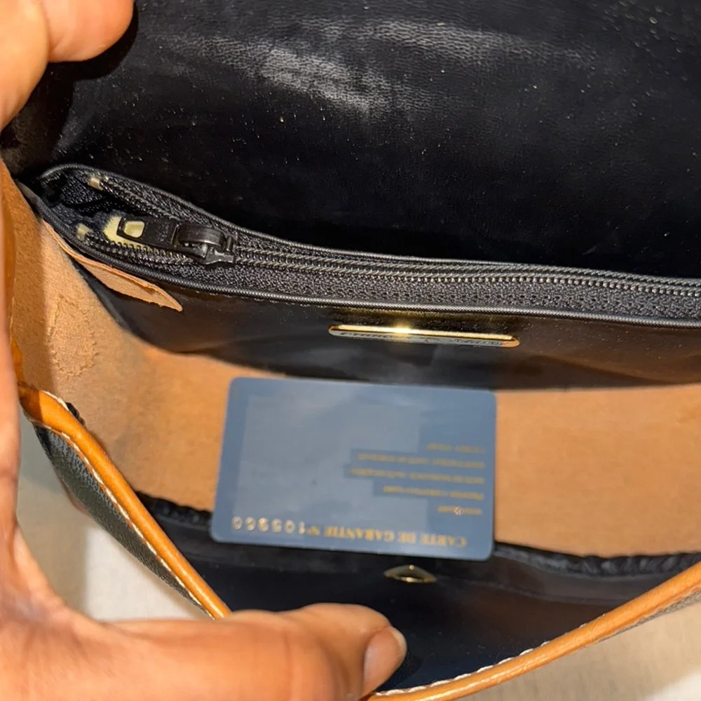 Authentic Francois Marot Paris Black and Tan Crossbody Bag - Picture 11 of 13